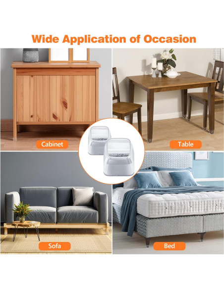 BAIPOK 36 Protectores de Suelo para Patas de Sillas Cuadradas