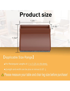 Protectores de Pies de Silla CHWM 16 PCS Silicona Marrón 2