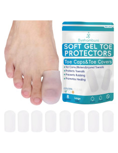 Protectores de Gel para Dedos Grandes Byehambuni - 8 Piezas