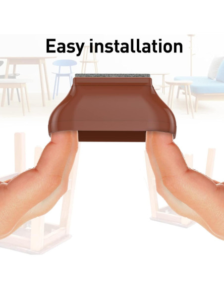 Protectores de Pies de Silla CHWM 16 PCS Silicona Marrón
