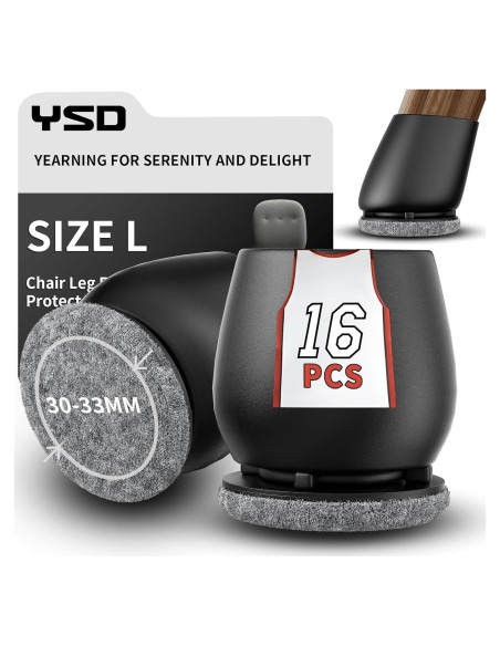 16 Protectores de Piso de Silicona para Sillas Inclinadas 3.18 cm