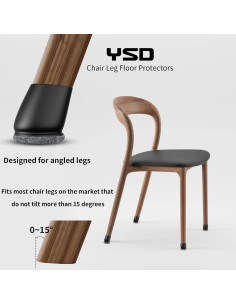 16 Protectores de Piso de Silicona para Sillas Inclinadas 3.18 cm 2