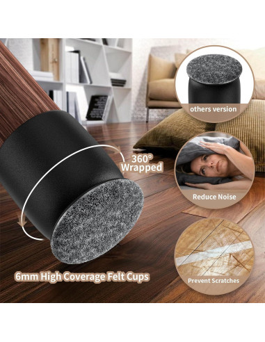 16 Protectores de Piso de Silicona para Sillas Inclinadas 3.18 cm