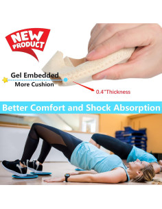 Protectores de Talón JUMPOW Beige Gruesos para Fascitis Plantar 2