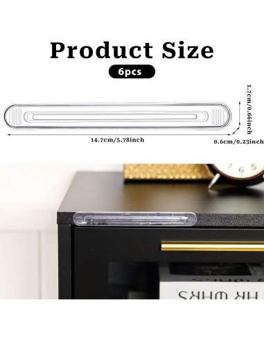 Protector de Pared de Silla MOZEAT LENS - 6 Bumpers Transparentes de PVC