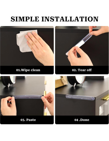 Protector de Pared de Silla MOZEAT LENS - 6 Bumpers Transparentes de PVC