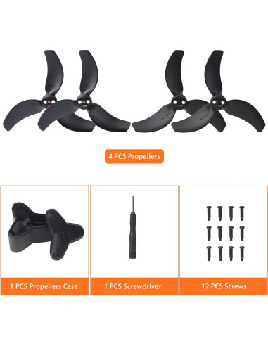 4 Hélices 3032S para Dron DJI Avata 2 + Estuche de Almacenamiento