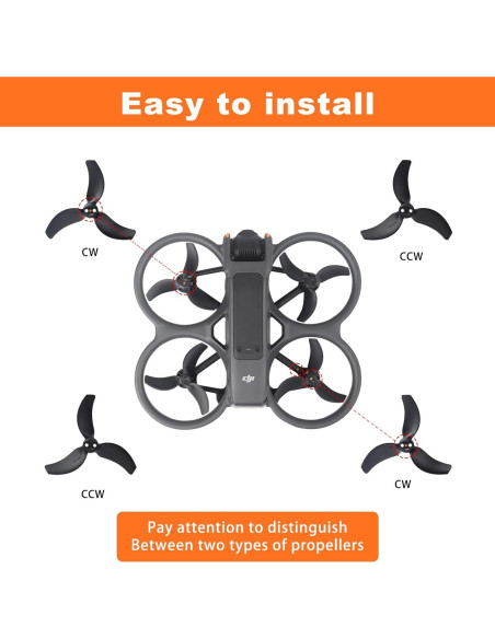 4 Hélices 3032S para Dron DJI Avata 2 + Estuche de Almacenamiento