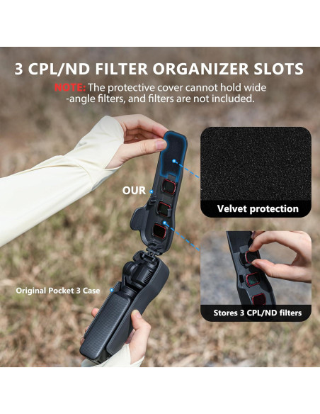 Funda Protectora para DJI Osmo Pocket 3 STARTRC - 3 Ranuras Filtros