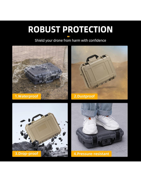 Funda Dura Impermeable BRDRC para Dron DJI Neo - Caqui