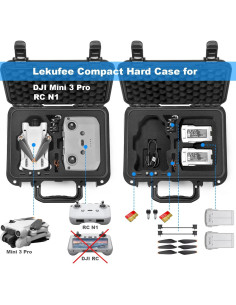 Caja Dura Impermeable Lekufee para Accesorios DJI Mini 3 Pro 2