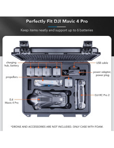 Estuche Duro Impermeable Lykus M400 para DJI Mavic 4 Pro 2