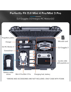 Estuche Duro Impermeable Lykus Titan MM420 para DJI Mini 4 Pro 2