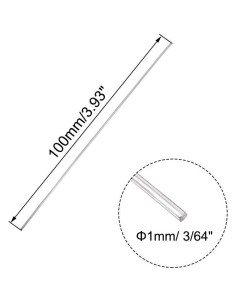 Varilla Redonda Sólida de Acero Inoxidable 304 Uxcell 1mm x 100mm - 5pcs 2
