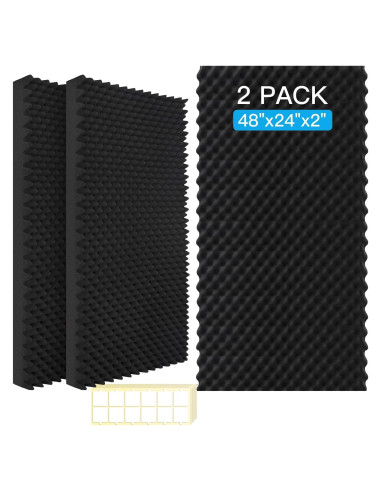 Paquete de 2 Paneles Acústicos YHYGHXFR 121x61x5 cm Ignífugos