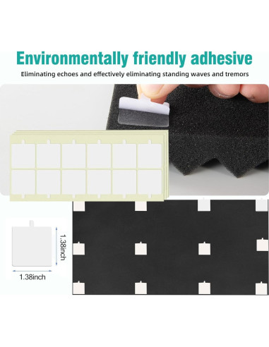 Paquete de 2 Paneles Acústicos YHYGHXFR 121x61x5 cm Ignífugos