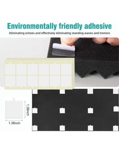 Paquete de 2 Paneles Acústicos YHYGHXFR 121x61x5 cm Ignífugos