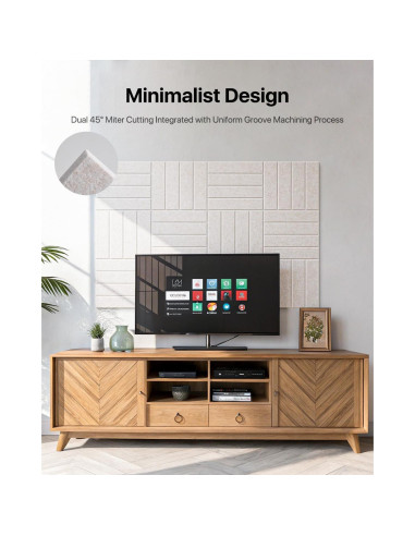 Paquete de 12 Paneles Acústicos Aislantes Soundsbay Beige