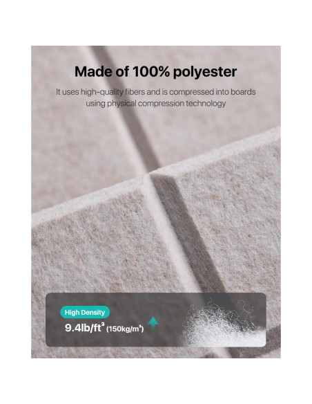 Paquete de 12 Paneles Acústicos Aislantes Soundsbay Beige