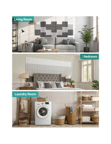 Paquete de 12 Paneles Acústicos Aislantes Soundsbay Beige