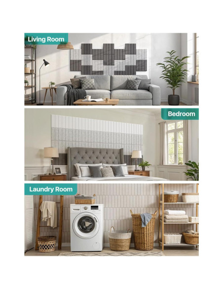 Paquete de 12 Paneles Acústicos Aislantes Soundsbay Beige