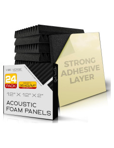 Paneles de Espuma Acústica VibeVerse 24 Unidades 30.48x30.48cm