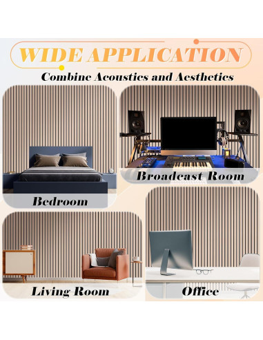 Paquete de 6 Paneles Acústicos Autoadhesivos Camel 40x30 cm