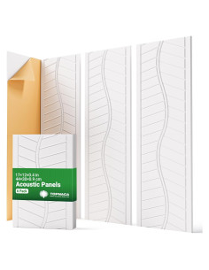 Paneles Aislantes de Sonido Topnaca 6 Piezas 43x30cm Blanco