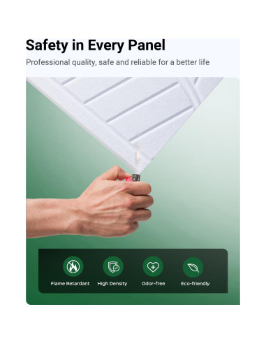 Paneles Aislantes de Sonido Topnaca 6 Piezas 43x30cm Blanco