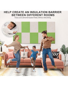 Paneles Acústicos Kuchoow Beige 12 Unidades 40.64x30.48cm 2