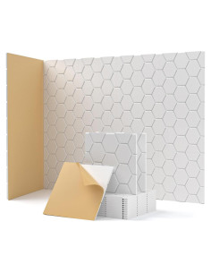 Paquete de 12 Paneles Acústicos Autoadhesivos 30.48 cm Blanco