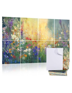 Paquete de 8 Paneles Acústicos Artísticos 121.92x81.28cm Jardín
