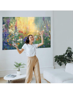 Paquete de 8 Paneles Acústicos Artísticos 121.92x81.28cm Jardín 2