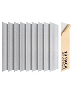 Paneles Acústicos Autoadhesivos 10 Unidades 120x30cm Gris Plateado