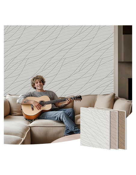 Paneles Acústicos Reverbeon 6 Pack 24x24cm Aislantes Decorativos