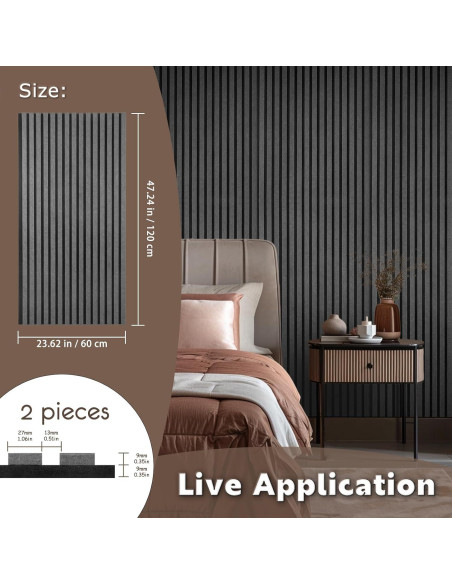 Paneles Acústicos FurnoFlexArt 120x60 cm Gris Luz de Luna