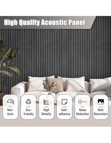 Paneles Acústicos FurnoFlexArt 120x60 cm Gris Luz de Luna