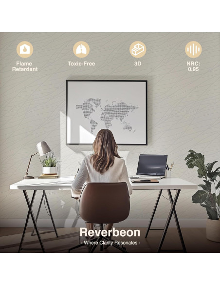 Paneles Acústicos Reverbeon 6 Pack 24x24cm Aislantes Decorativos