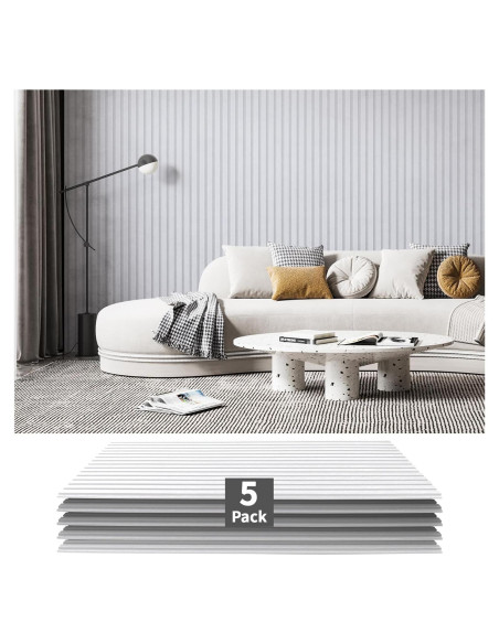 Paneles Acústicos Art3dwall 5 Pack 120x60 cm Aislantes Blancos Paneles Acústicos Art3dwall 5 Pack 120x60 cm Aislantes Blancos