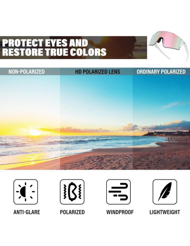 Gafas de sol ZEMFAY UV400 deportivas unisex ligeras