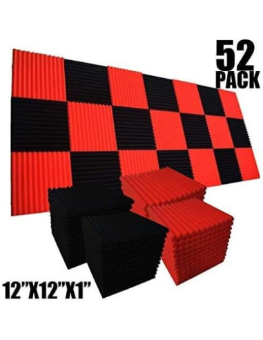 Paquete de 52 Paneles Acústicos YDHTDLHC 30x30 cm Alta Densidad