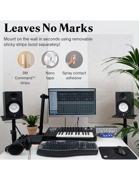 Paneles Acústicos AudioSilk 2 Pzas 116.8x58.4cm Gris Medio