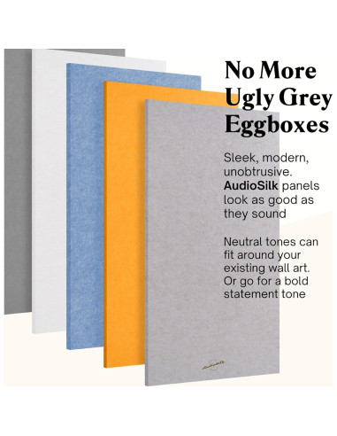 Paneles Acústicos AudioSilk 2 Pzas 116.8x58.4cm Gris Medio