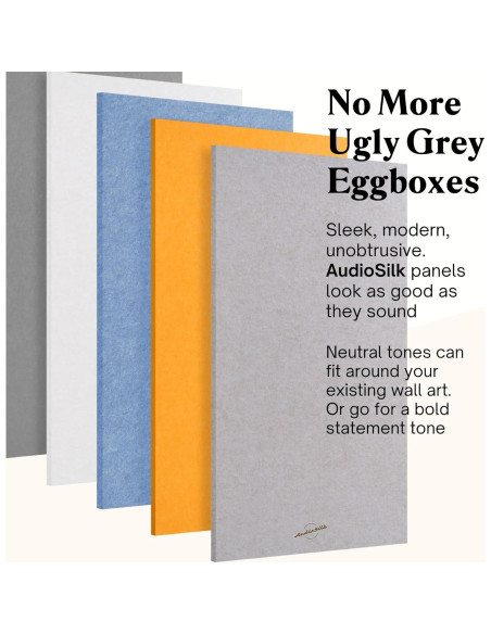 Paneles Acústicos AudioSilk 2 Pzas 116.8x58.4cm Gris Medio