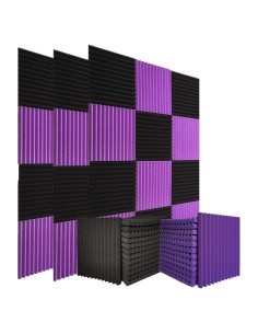 52 Paneles de Espuma Acústica 30x30x2.5cm Aislamiento Sonoro