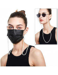 Cadena de Gafas REVEMCN Amarilla 76 cm para Mascarillas 2