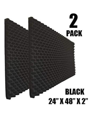 Paneles Acústicos de Espuma 2Pack 61x122cm Negro Aislante