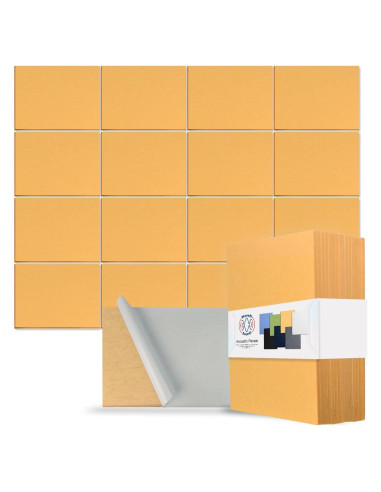 Paneles Acústicos Woven Sound 16 Piezas Amarillo 40.6x30.5 cm