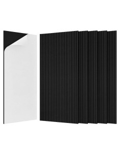 BUBOS Paneles Acústicos Grandes 120x60 cm Autoadhesivos Negro