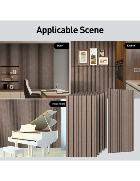 Panel Acústico UMIACOUSTICS 6 Piezas 120x60 cm Color Nogal